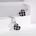 Checkerboard Women Valentines Earrings Love Earrings